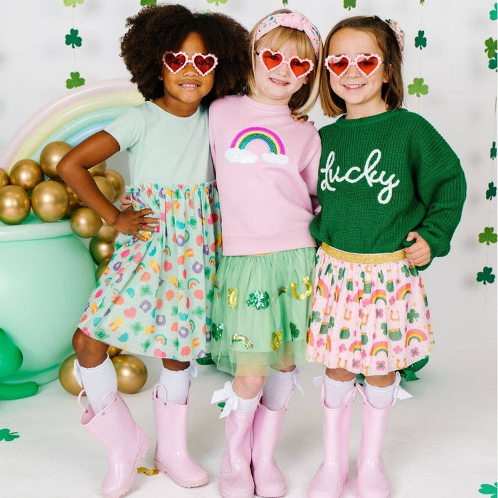 Lucky St. Patrick's Day Knit Sweater - Sweaters