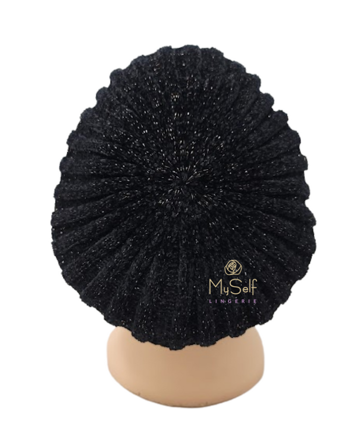 Lucy & Olivia LCOLVLVSNB Velvet Black/Gold Lurex Lined Chenille myselflingerie.com
