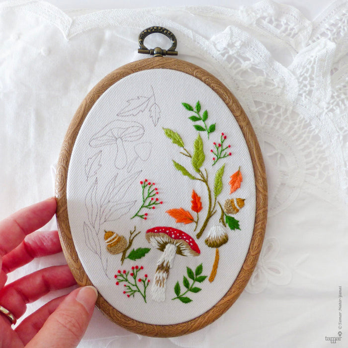 Magical Autumn Hand Embroidery Kit-Stitched Modern
