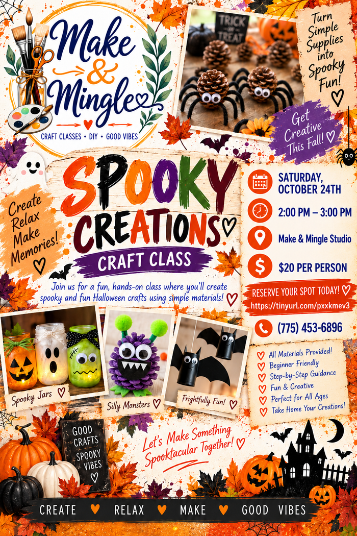 Make & Mingle | Spooky Creations |  Kids Art Class - October 24th