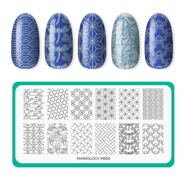 Maniology Stamping Plate | Sashiko Stitch M650