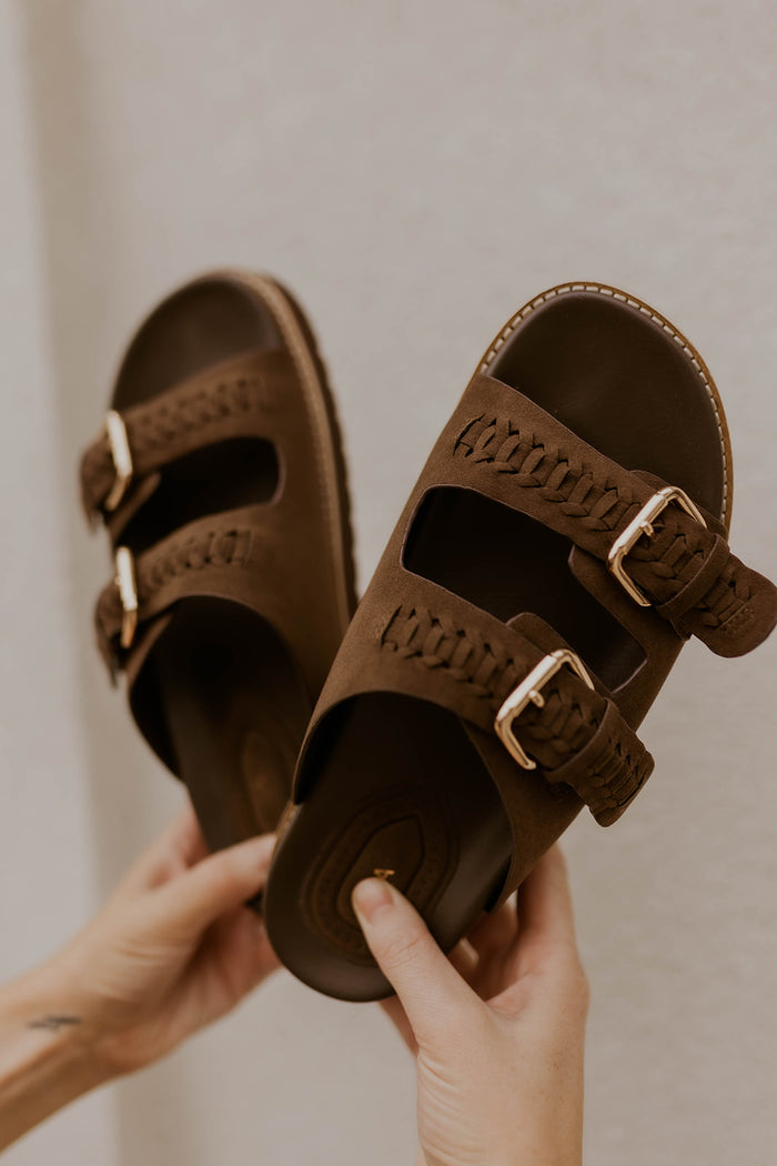 Marley Chocolate Woven Sandal- MIA