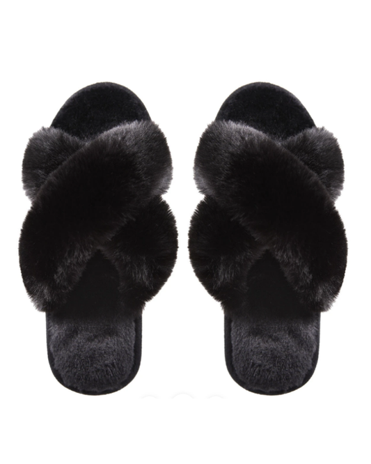 Me Moi Beverly Fur Plush Slipper Myselflingerie.com