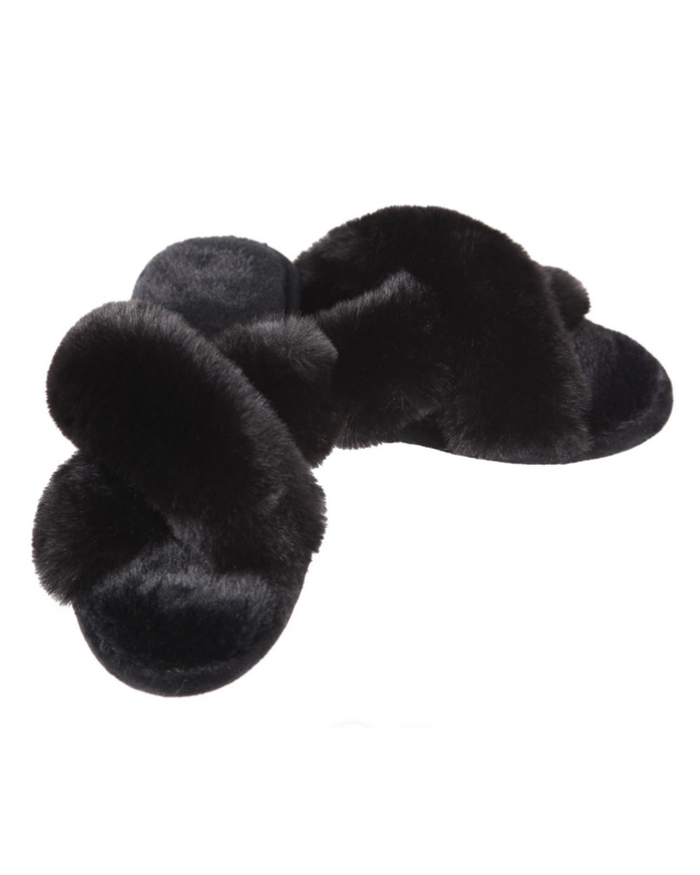 Me Moi Beverly Fur Plush Slipper Myselflingerie.com