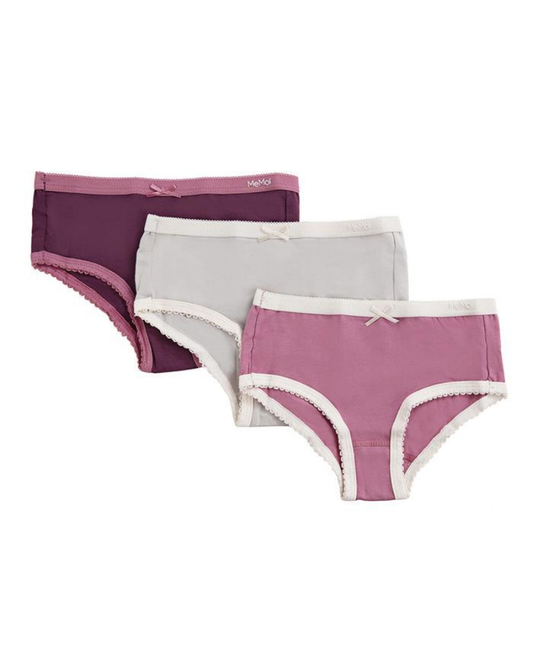 ME MOI MKU1001 Teen Cotton Briefs 3 Pack Assorted myselflingerie.com
