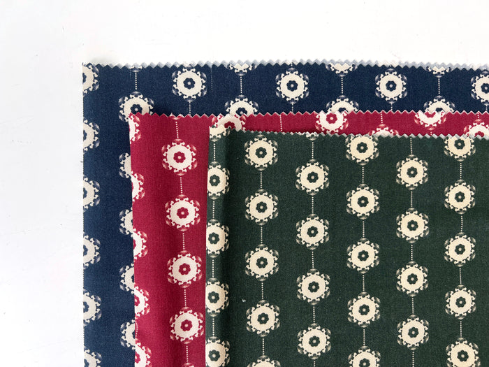 Medalians - Brass Collection - Wool Rayon Print Fabric, Design by Madeline, Madswick Studio 8370 8371 8372 8373 8374 8375