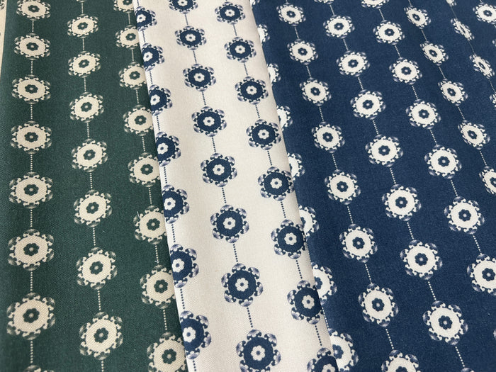 Medalians - Brass Collection - Wool Rayon Print Fabric, Design by Madeline, Madswick Studio 8370 8371 8372 8373 8374 8375