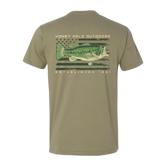 Men's Bass Flag Graphic Tee- Honey Hole
