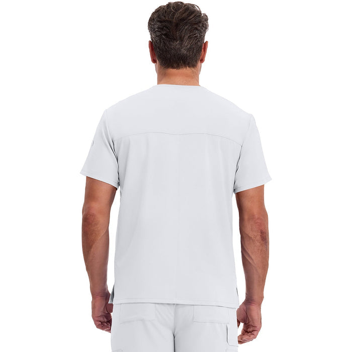 Men's EDS Essentials Tuckable V-Neck Scrub Top - White - 2