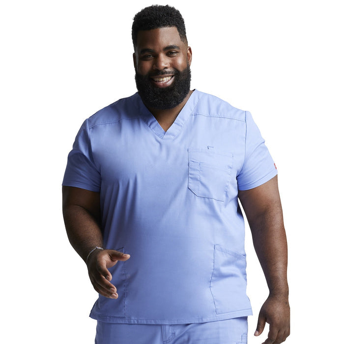 Men's EDS Signature V-Neck Scrub Top - Ciel - 1