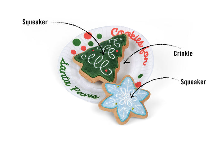 Merry Woofmas Collection Christmas Eve Cookies Toy Features pointed out