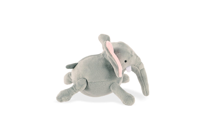 P.L.A.Y. Big Five of Africa gray plush mini elephant toy on a white background side view
