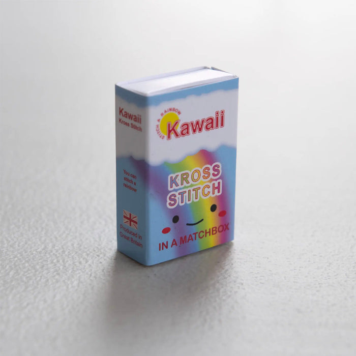 Mini Matchbox Cross Stitch Kit - Rainbow-Stitched Modern