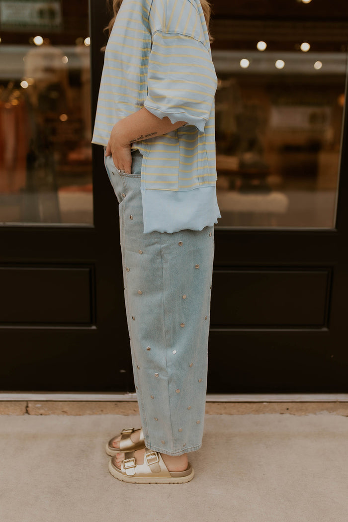Moonstone Barrel Leg Jeans