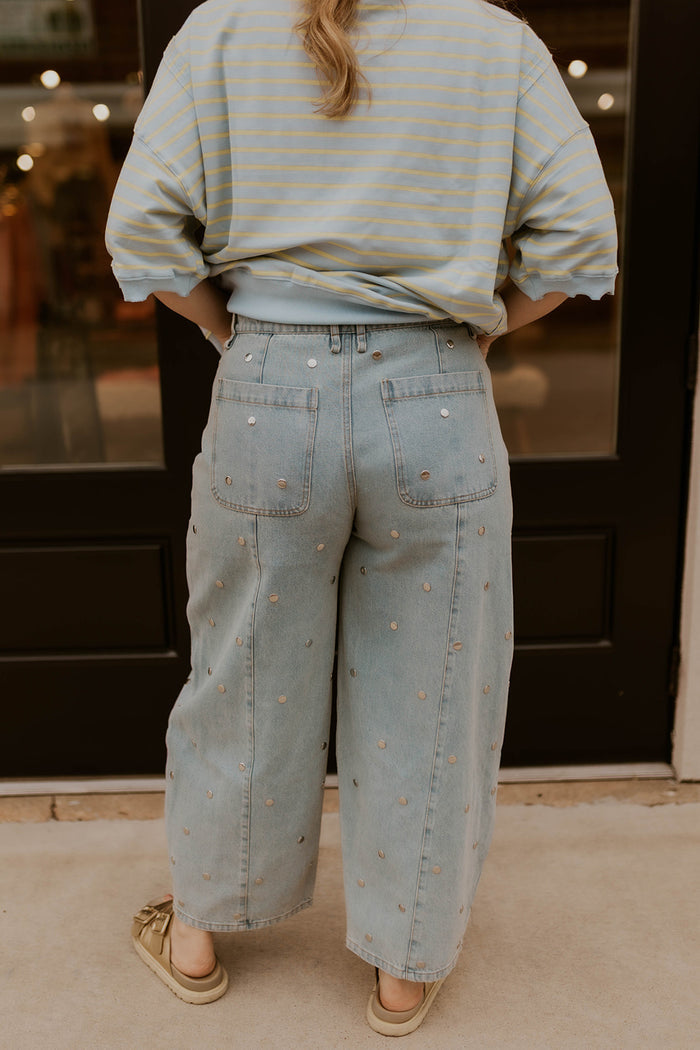 Moonstone Barrel Leg Jeans