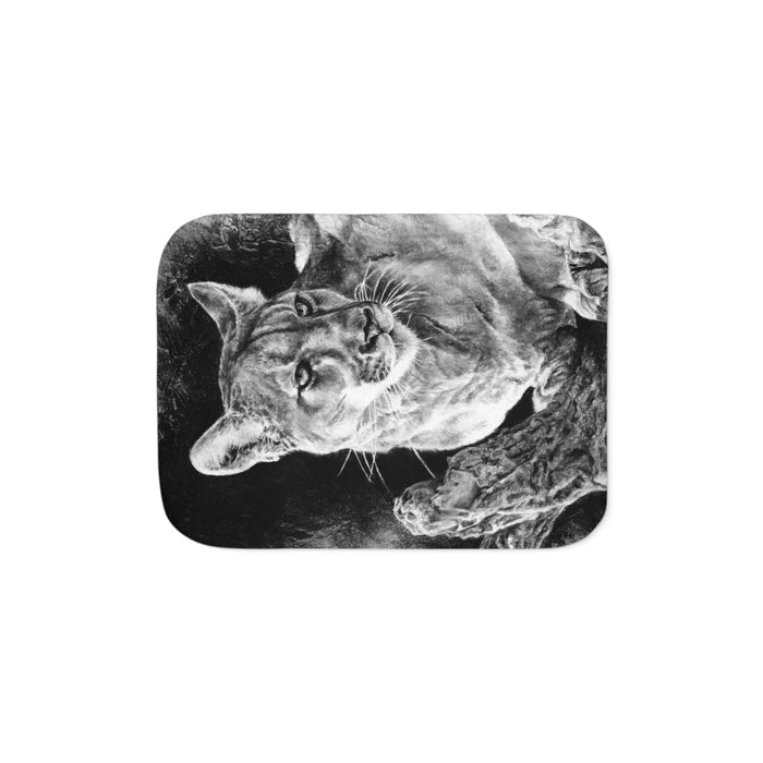 "Mountain Lion" Sherpa Blanket.