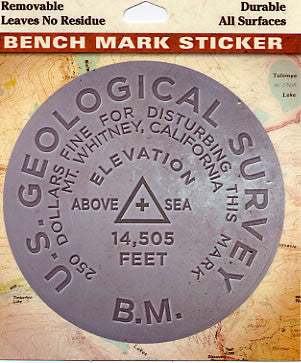 Mt. Whitney Elevation Sticker