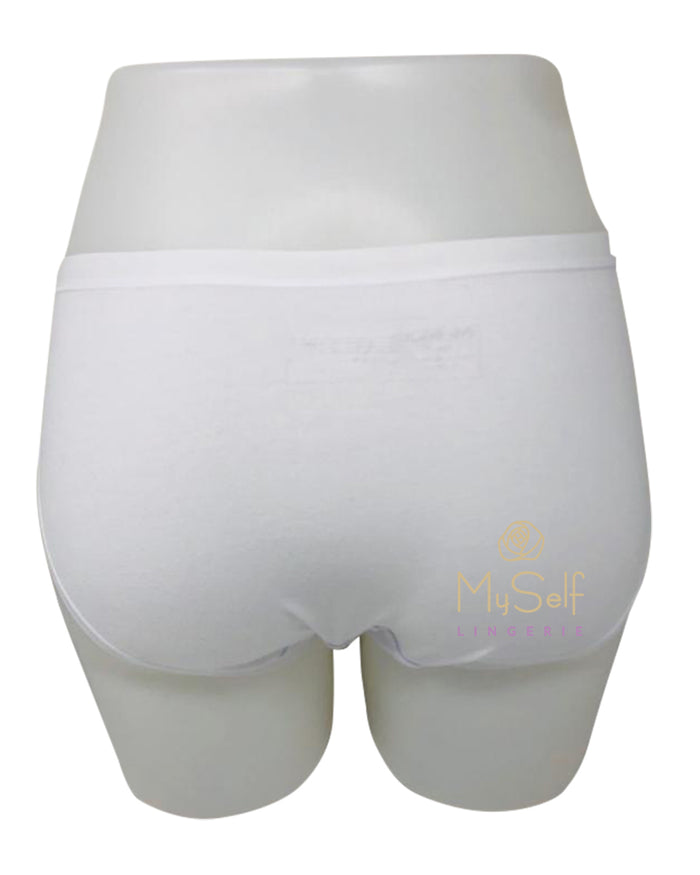 Me Moi MU-1014 3pk White Cotton Briefs myselflingerie.com