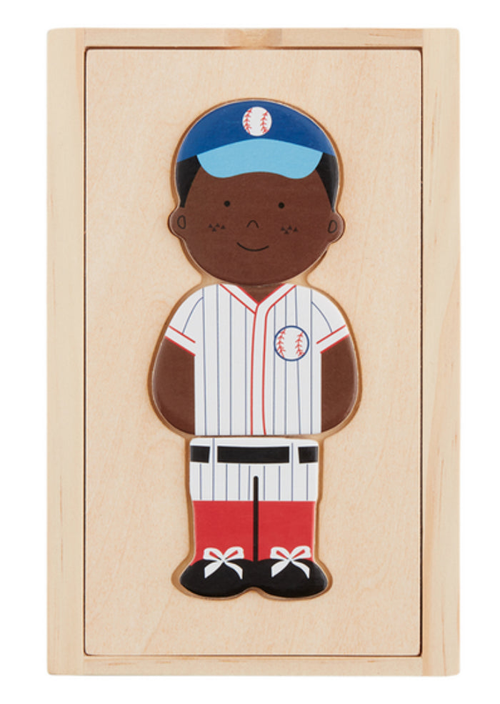 Mudpie Boy Dress Up Wood Puzzle