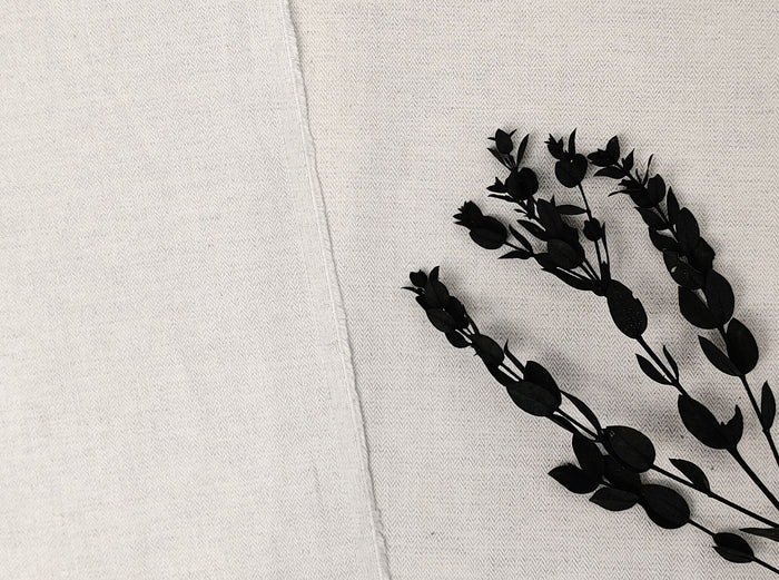 Natural Color Linen Cotton Herringbone Twill Fabric 2172