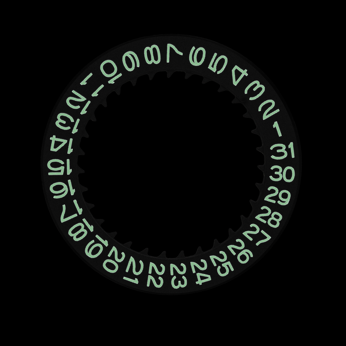 NH35/36A Lumed Date Wheel Disc: Black