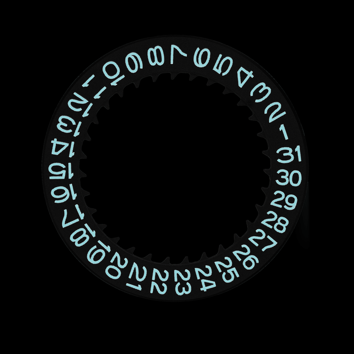 NH35/36A Lumed Date Wheel Disc: Black