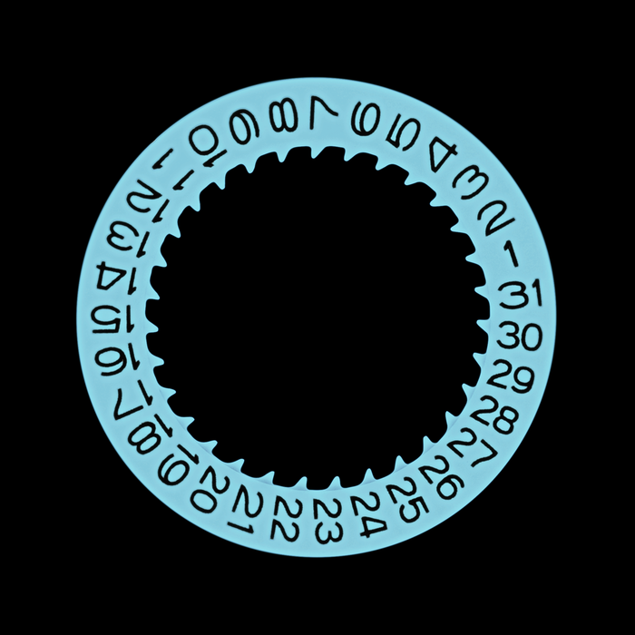 NH35/36A Lumed Date Wheel Disc: White