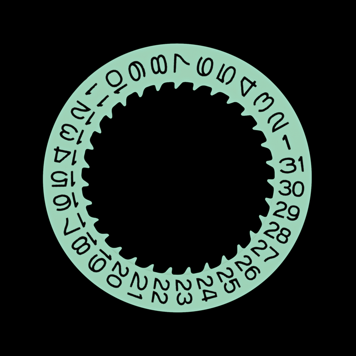 NH35/36A Lumed Date Wheel Disc: White