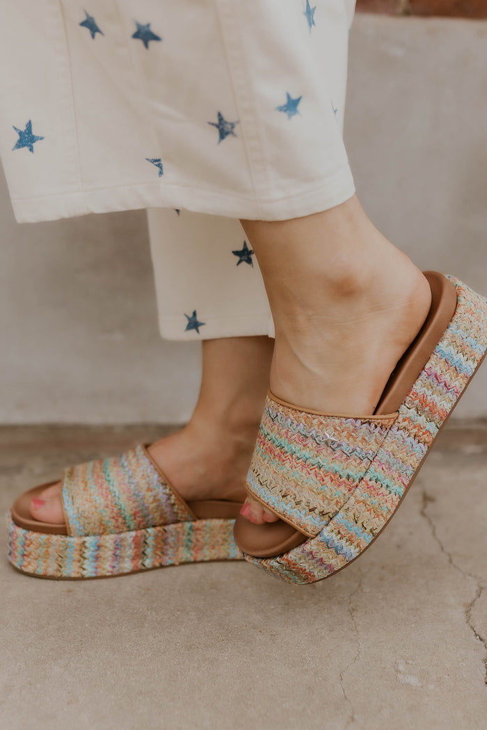 Nina Bright Multi Platform Sandal