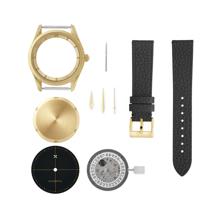 NMK-WK25 DIY Watchmaking Kit: PR Dress Watch Gold