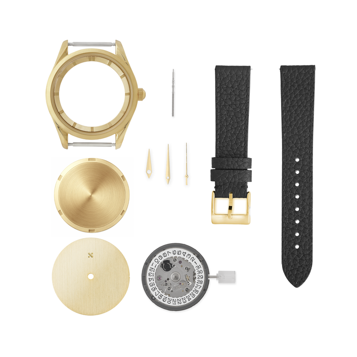 NMK-WK25 DIY Watchmaking Kit: PR Dress Watch Gold