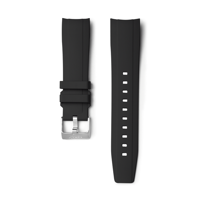 NMK801 Curved End SKX/SRPD Rubber Strap: Black