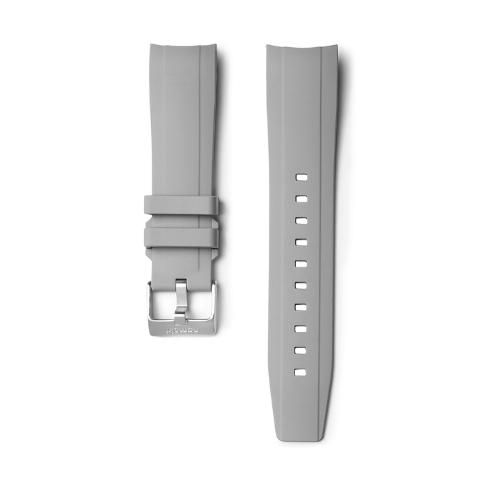 NMK801 Curved End SKX/SRPD Rubber Strap: Grey