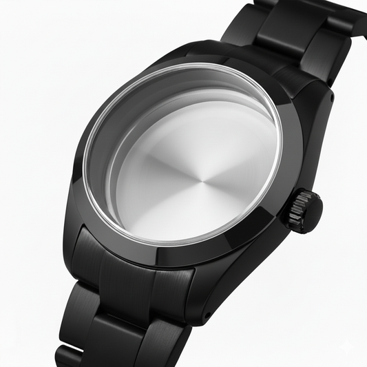 NMK936 36mm Explorer Case Bundle w Oyster Bracelet: Black Finish