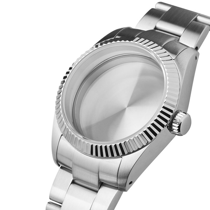 NMK937 36mm Dress Case Bundle w Oyster Bracelet: Steel Finish