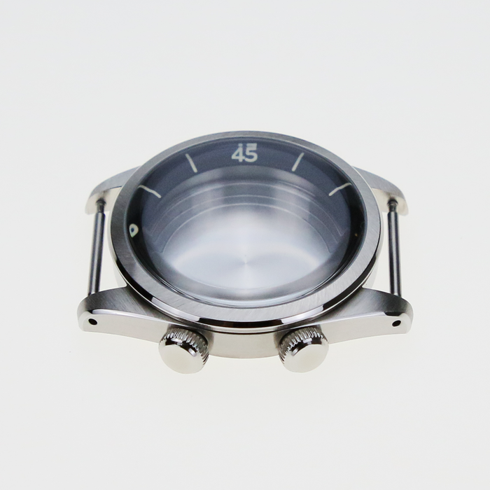 NMK946 Dual-Crown Dive Case: Steel Finish