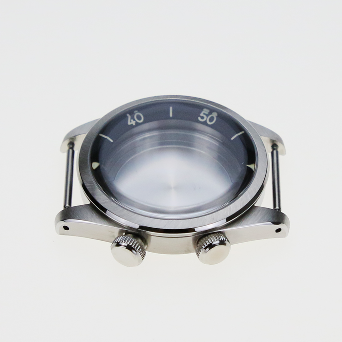 NMK946 Dual-Crown Dive Case: Steel Finish