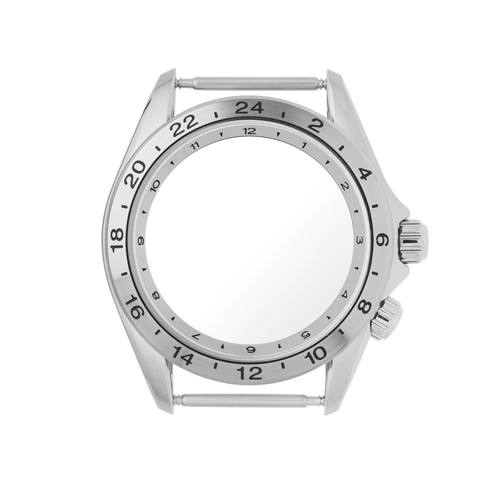 Brushed GMT / Dual Time - Silver