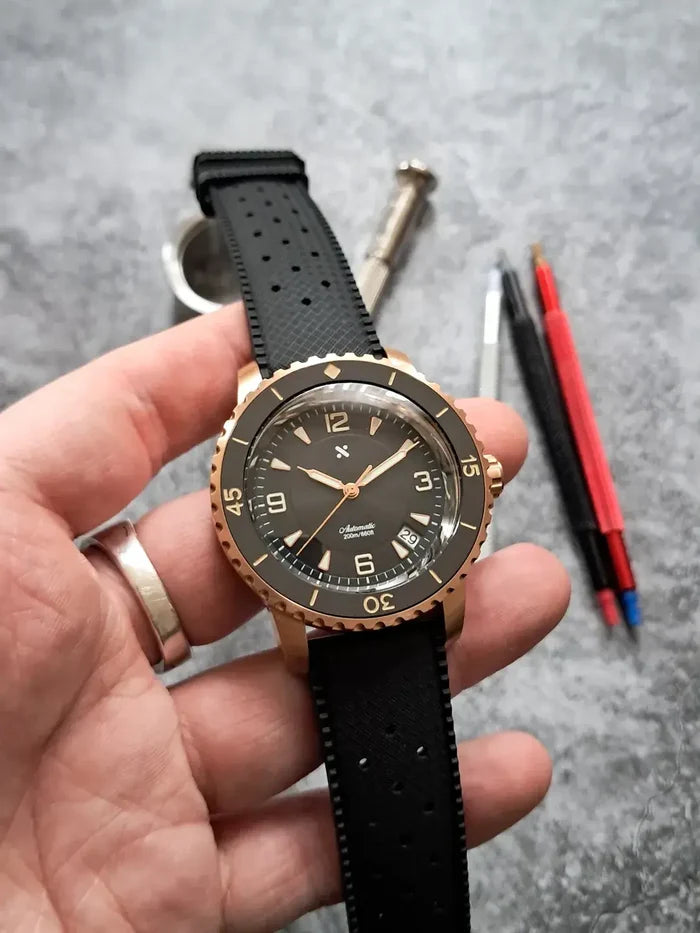 NMK957 Fathoms SKX007/SRPD Dive Case Bundle: Rose Gold Finish