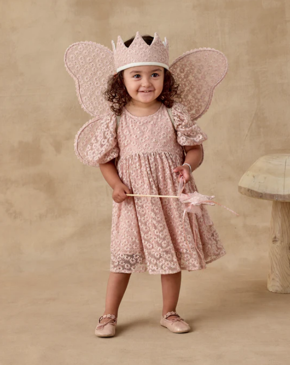 Noralee Luna Dress Embroidered Daisy- Rose