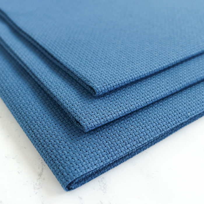 Nordic Blue Aida Cross Stitch Fabric-Stitched Modern