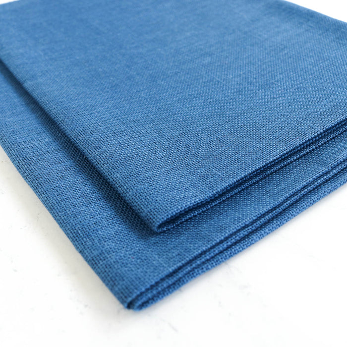 Nordic Blue Linen Fabric - 28 count-Stitched Modern