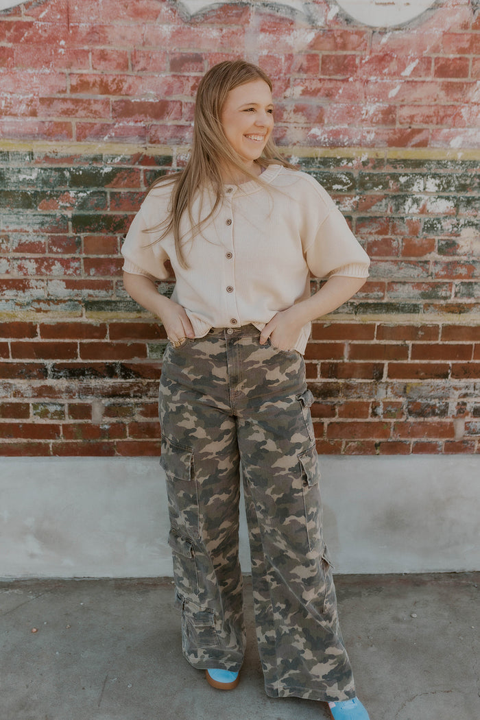Nori Camo Cargo Jeans- Hidden