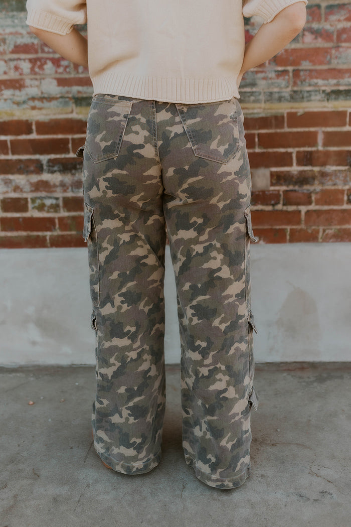 Nori Camo Cargo Jeans- Hidden