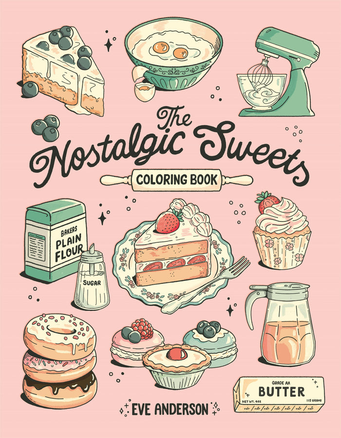 Nostalgic Sweets Coloring Book: