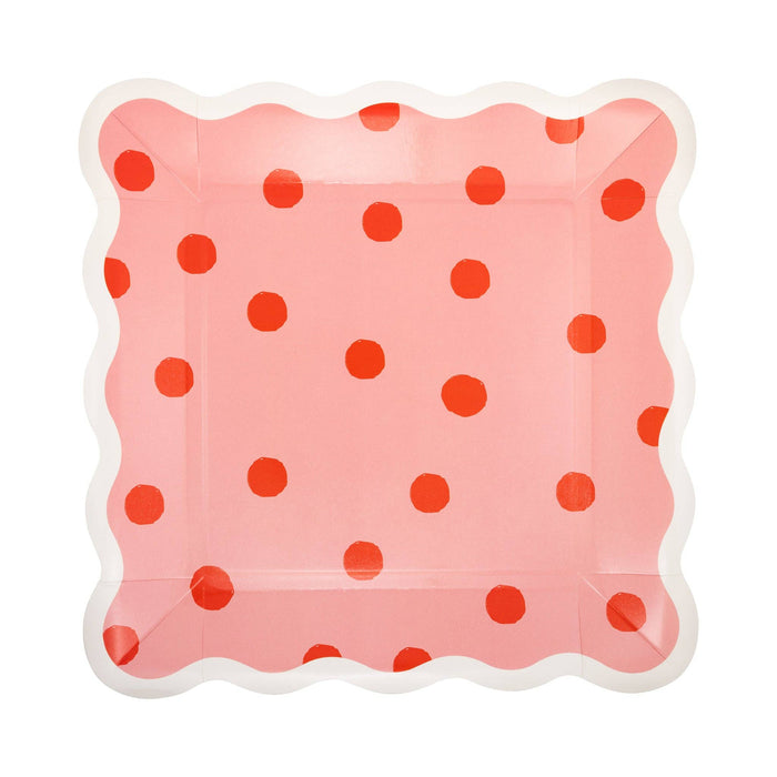 Occasions Beary Loved Stripe and Polka Plate Set