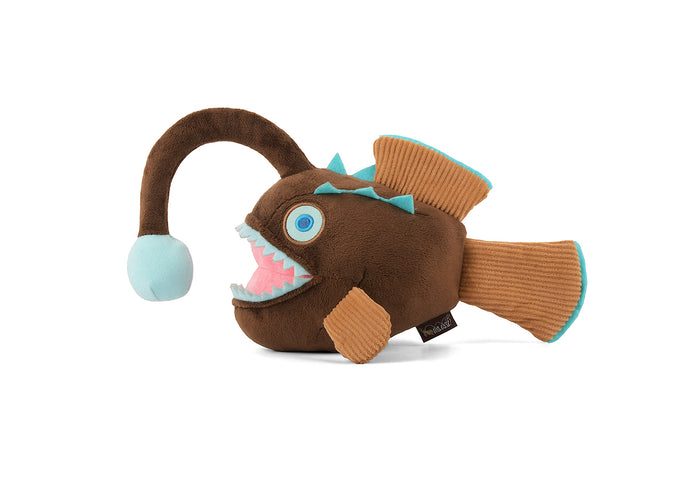 Play’s Ocean Buddies Angler Fish dog toy pictured on a white background