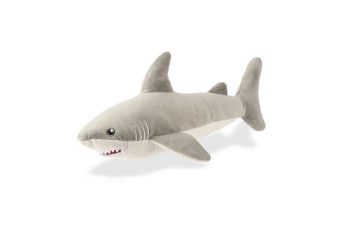 Play’s Ocean Buddies Great White Gabe plush shark toy on a white background