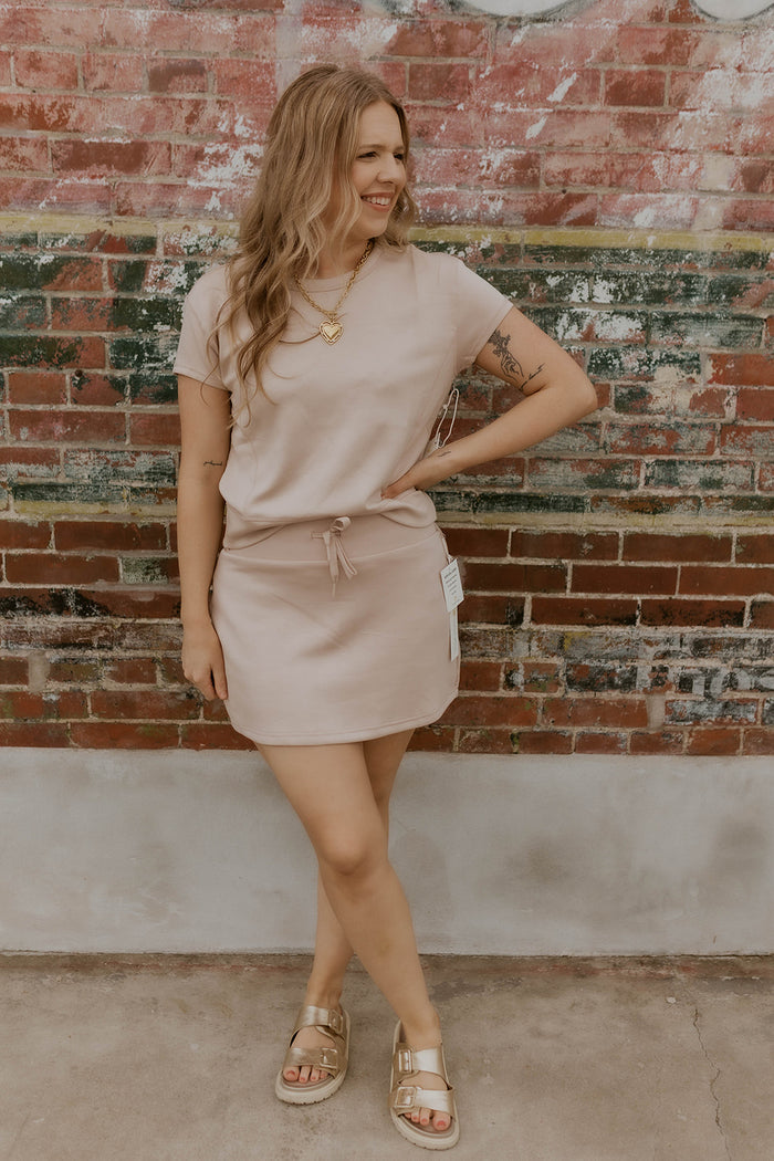 Off Duty Cloud Skort- Truffle