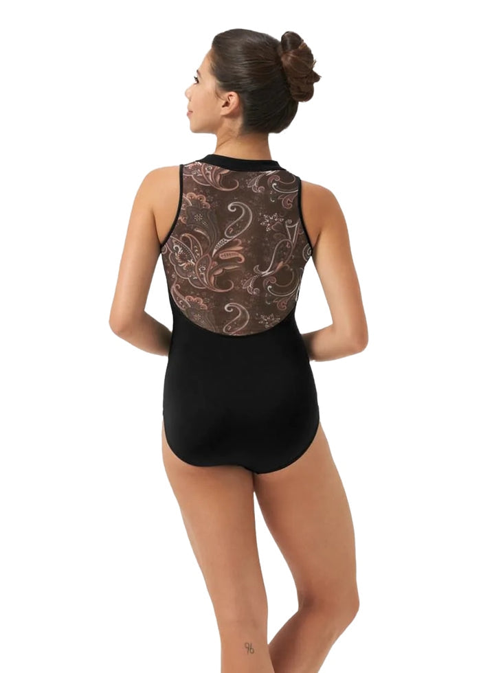 ON SALE La Bohème Zip Front Tank Leotard (Black)